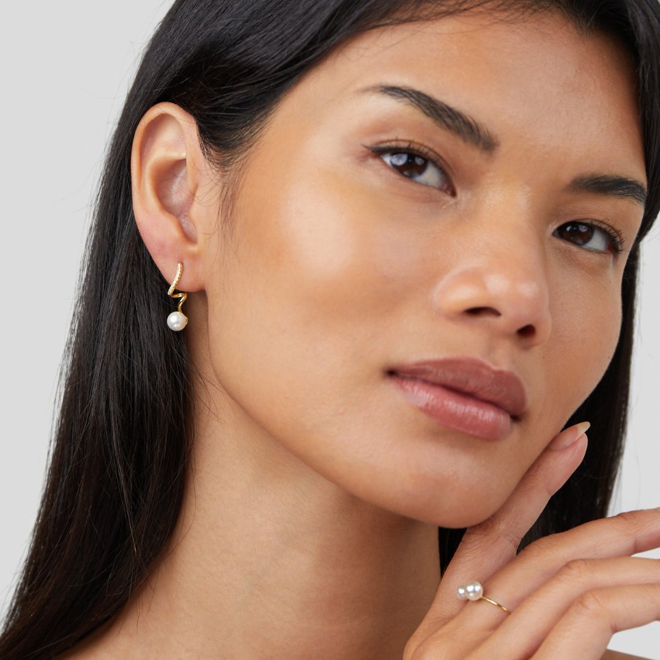 Pendientes Susana de perfil