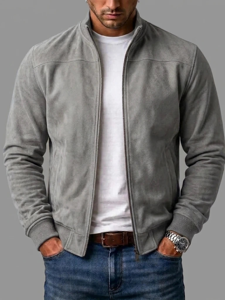 Bomber Valero en gris, vista frontal