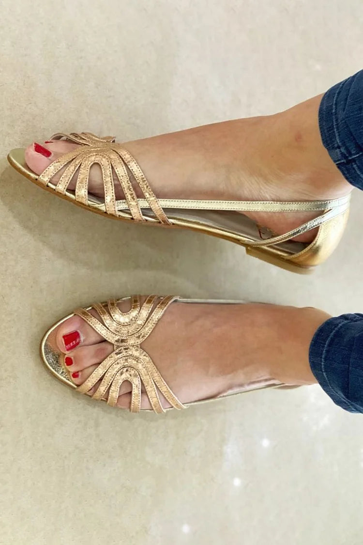 Sandalias Eleonora | Dorado Luminoso de Verano