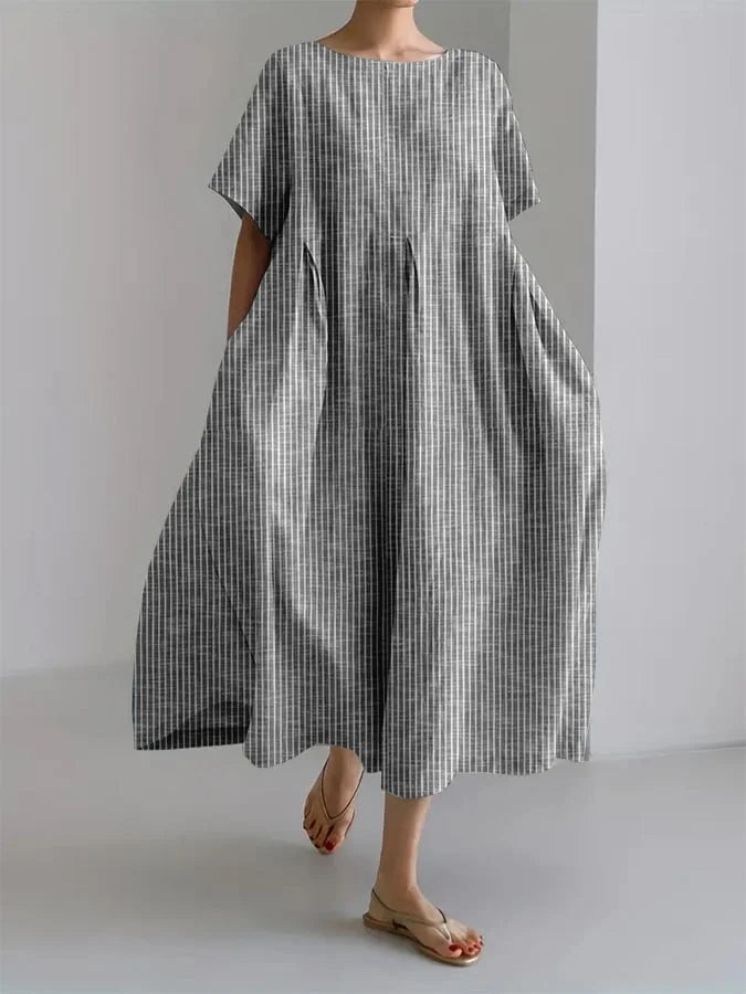 Vestido Amira en gris, vista frontal