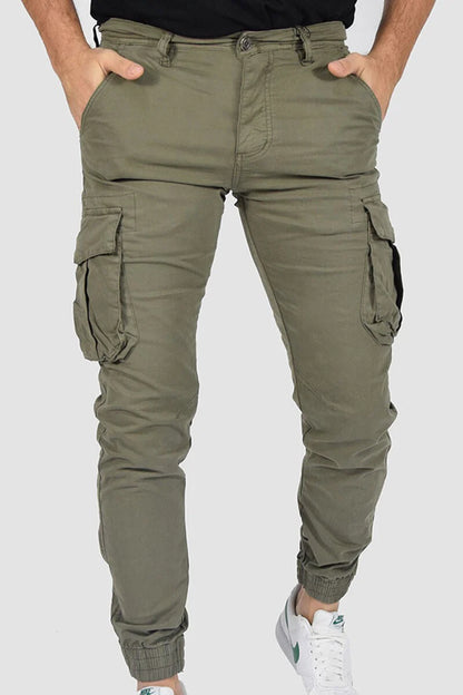 Pantalones Largos con Bolsillos y Puños