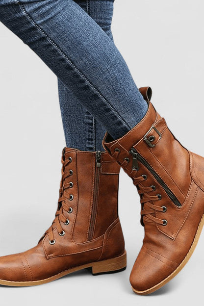 Botas Valle en marrón, vista lateral