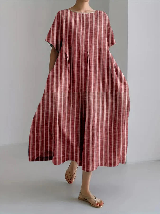 Vestido Amira en rojo, vista frontal