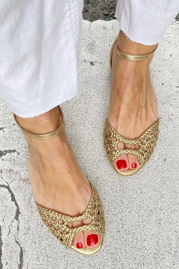 Sandalias Isadora Trenzadas | Doradas y Elegantes