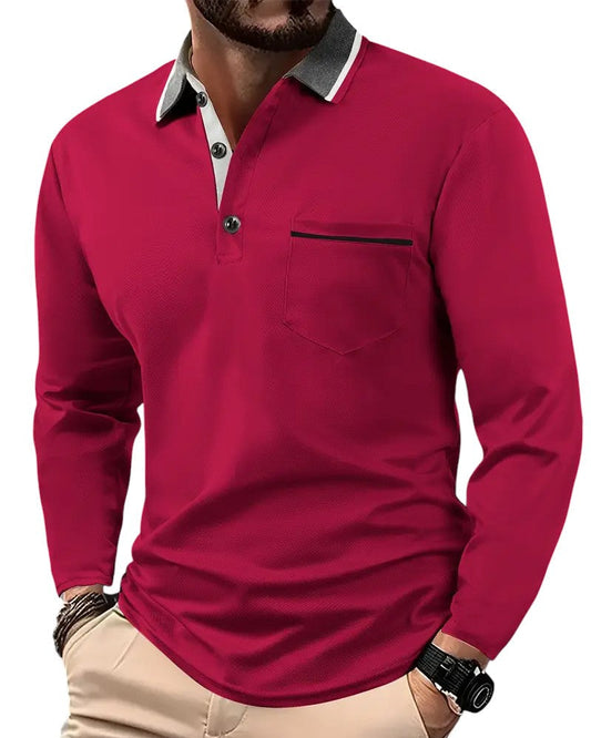Polo Pablo en rojo, vista frontal