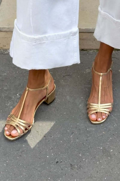 Sandalias Allegra | Dorado y Elegancia Diaria
