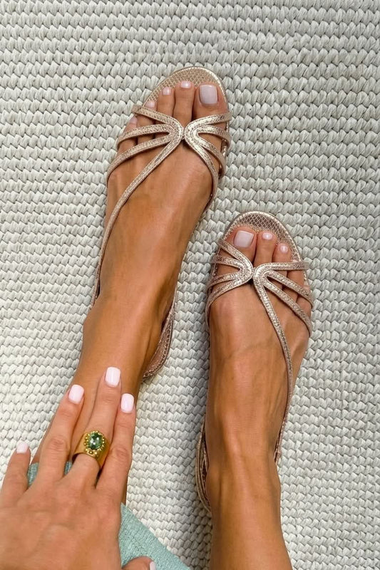 Sandalias Ginevra Doradas | Elegancia Estival