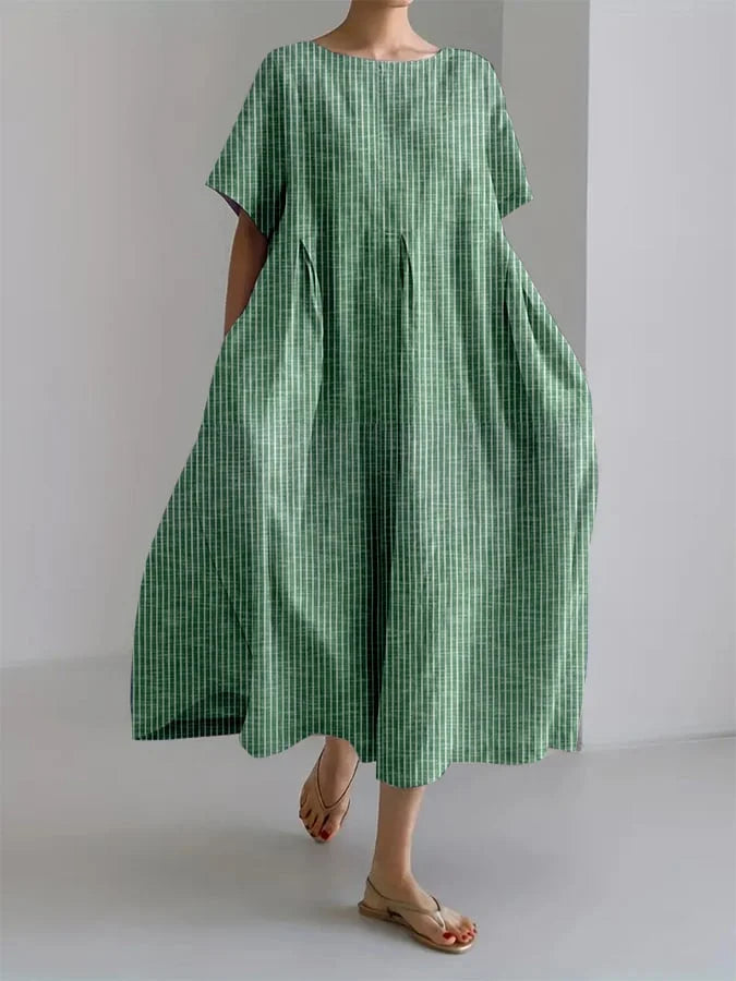 Vestido Amira en verde, vista frontal