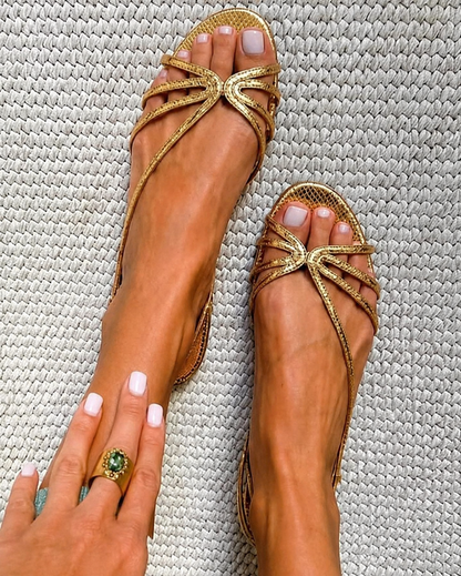 Sandalias Ginevra Doradas | Elegancia Estival