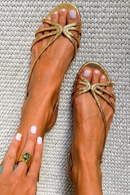 Sandalias Ginevra Doradas | Elegancia Estival