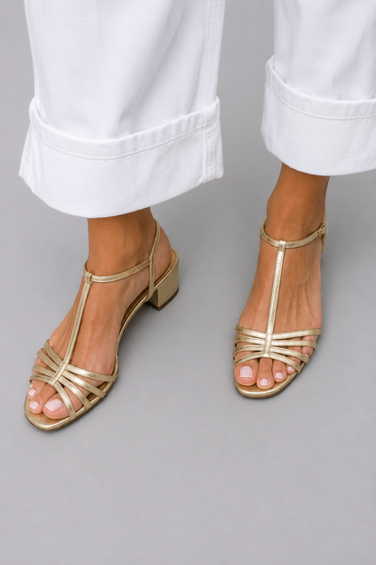 Sandalias Allegra | Dorado y Elegancia Diaria