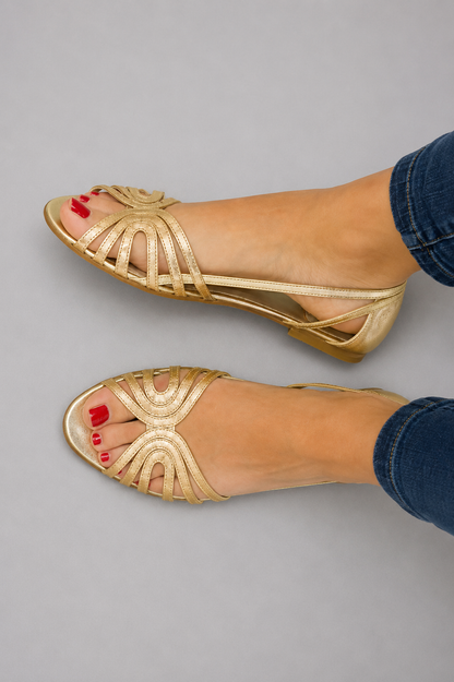 Sandalias Eleonora | Dorado Luminoso de Verano