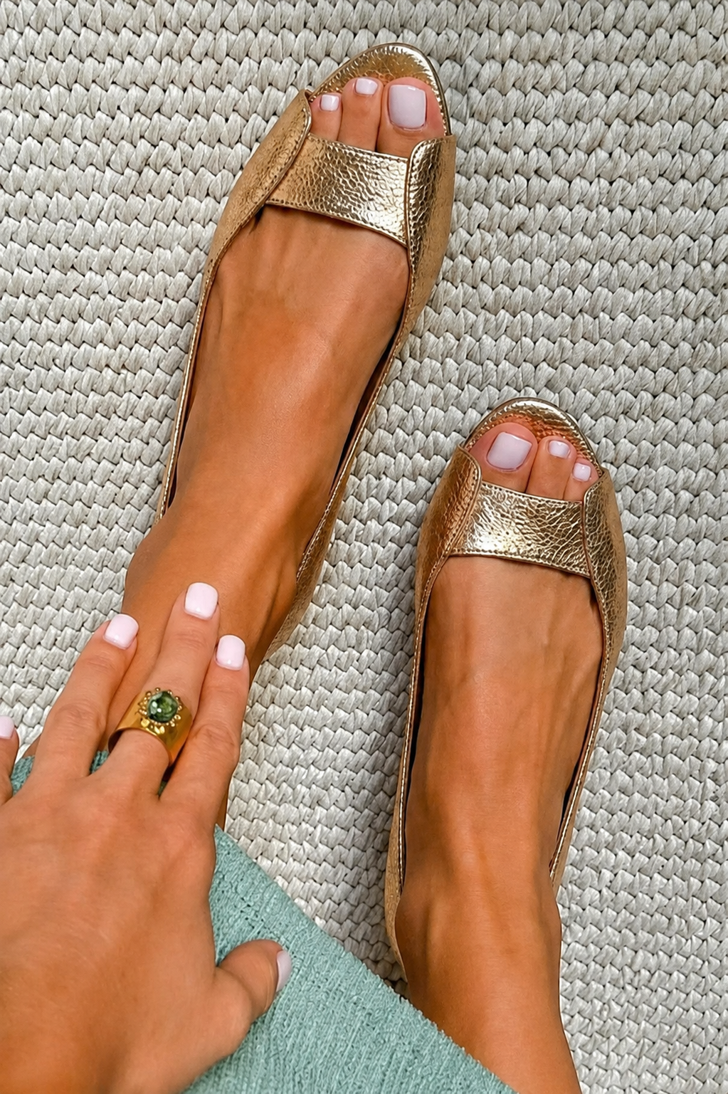 Sandalias Adelina | Dorado Cómodo y Chic