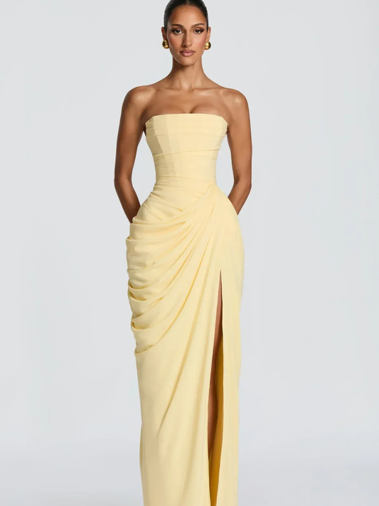 Vestido Largo Amalfi | vestido elegante palabra de honor