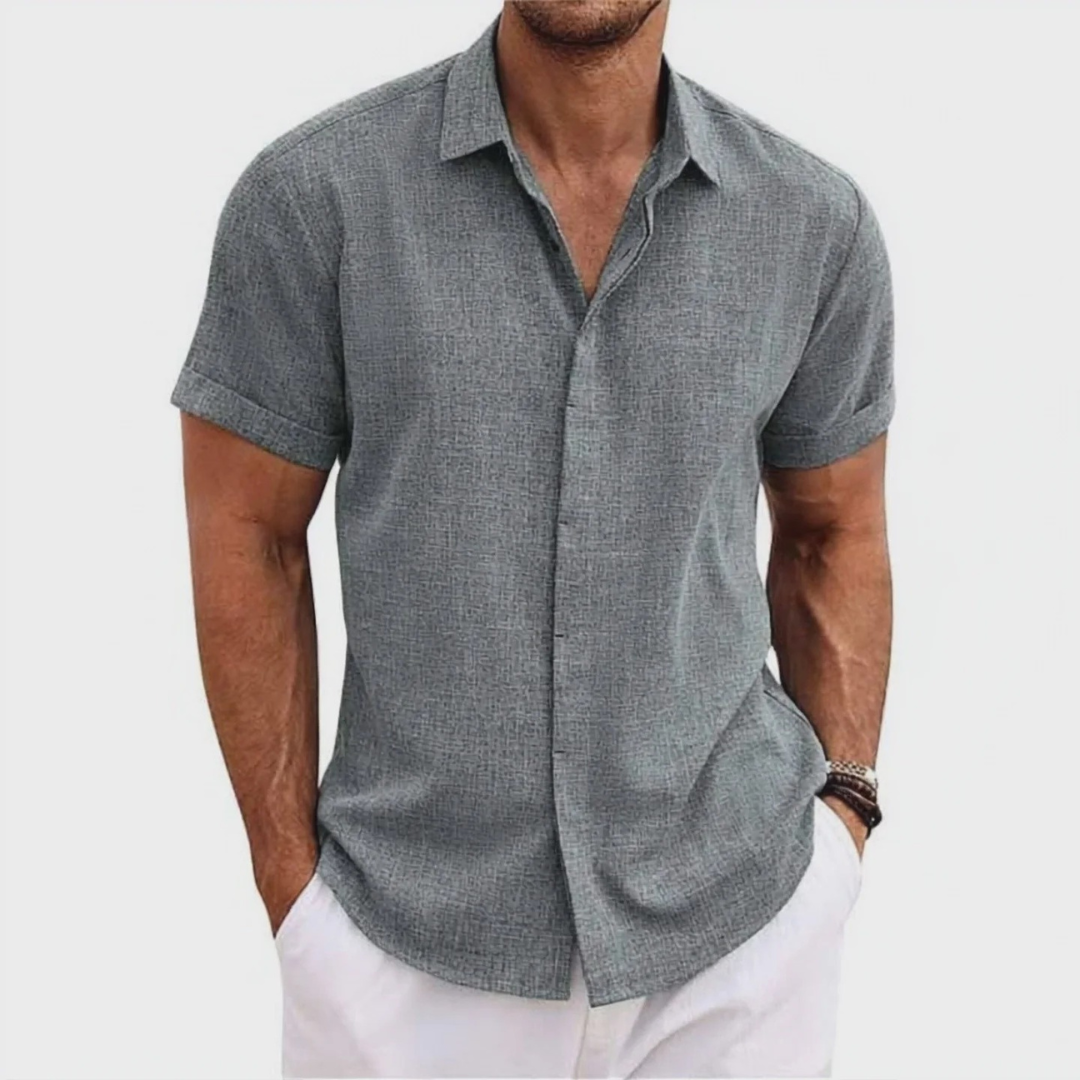 Camisa Riviera | Camisa de lino manga corta hombre