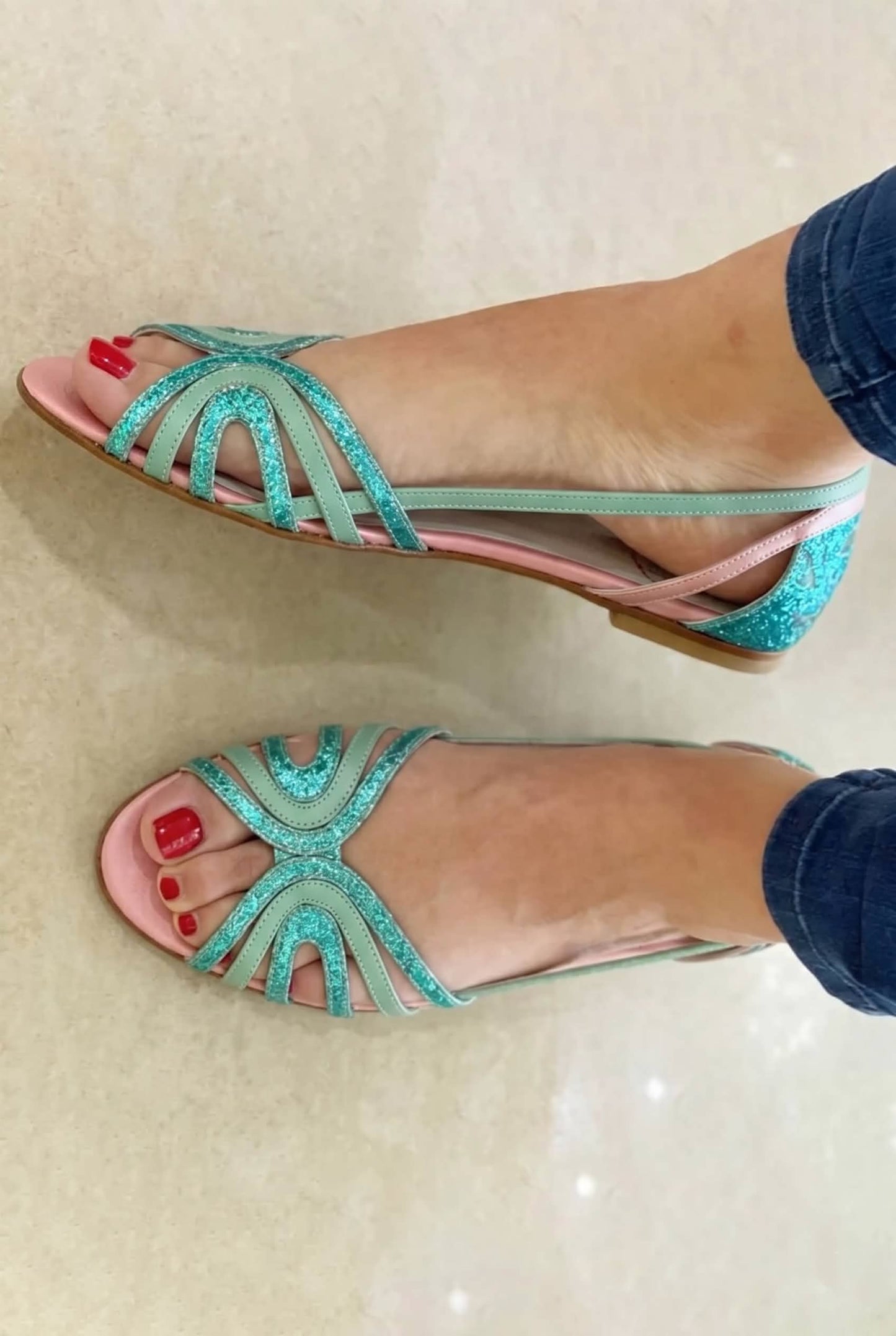 Sandalias Eleonora | Dorado Luminoso de Verano