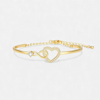Pulsera Valeria con corazón e infinito entrelazados