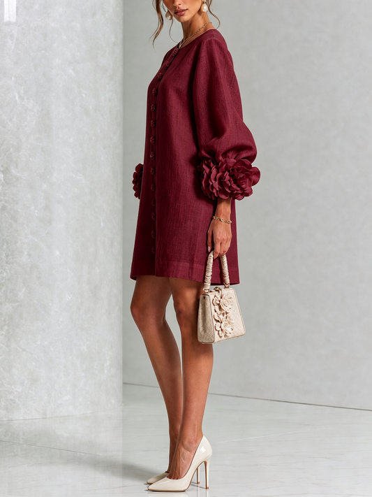 Vestido Ariadna en burdeos