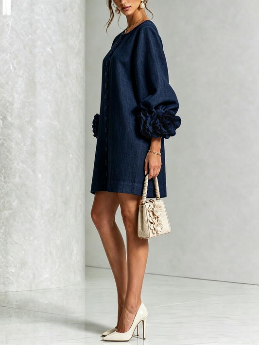 Vestido Julieta en azul marino