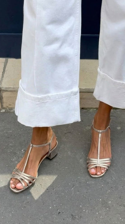Sandalias Allegra | Dorado y Elegancia Diaria