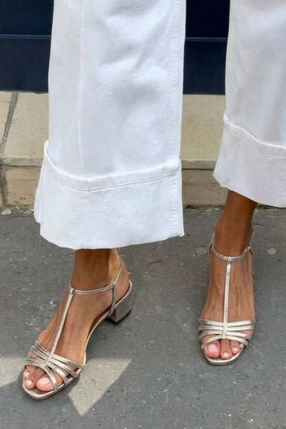 Sandalias Allegra | Dorado y Elegancia Diaria