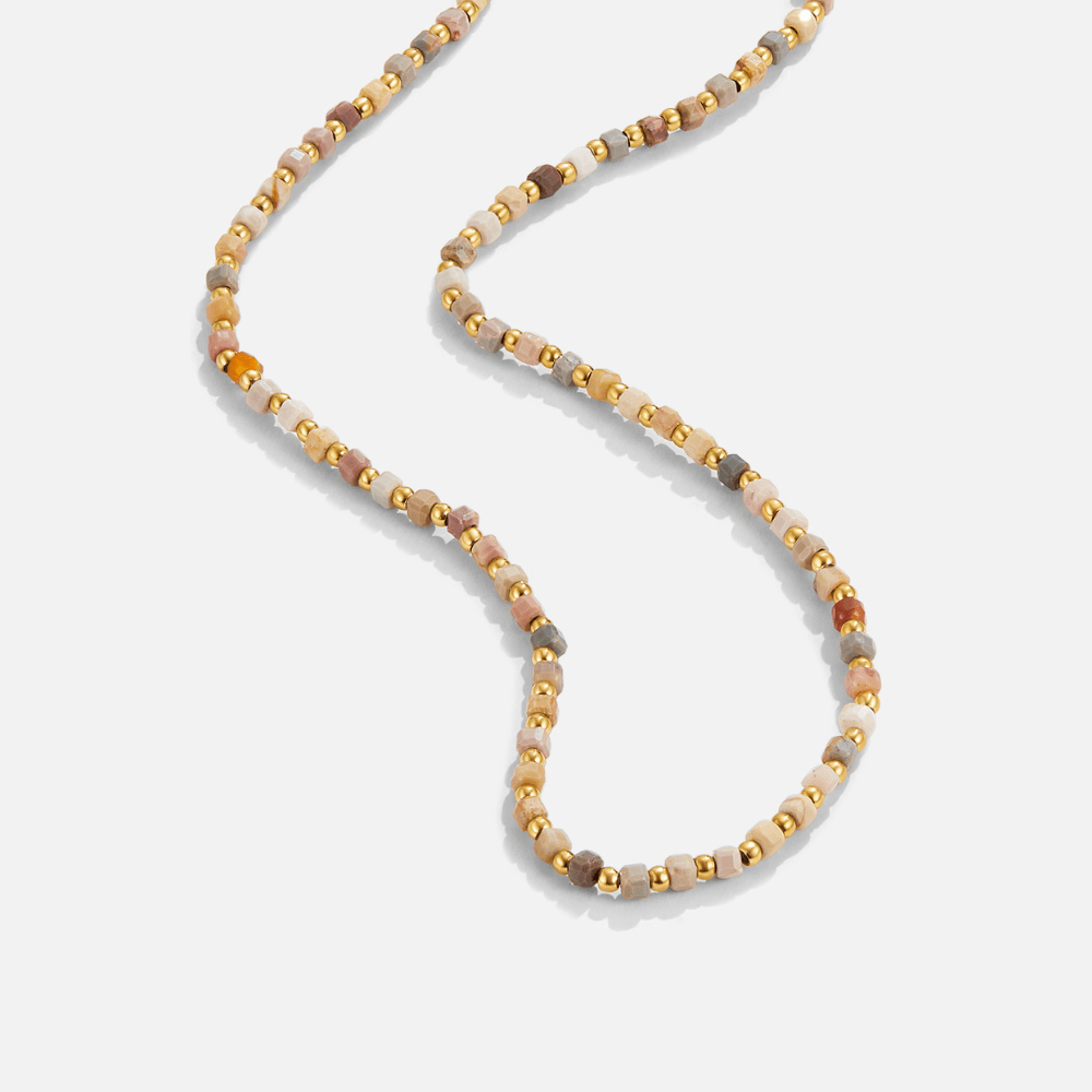 Collar Aroa de cuentas de piedra
