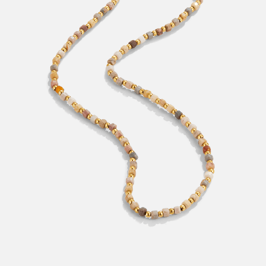 Collar Aroa de cuentas de piedra