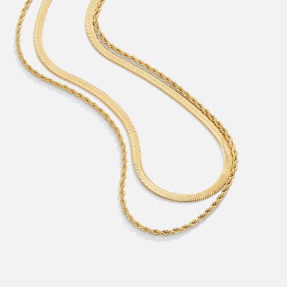 Collar Olivia de eslabones con doble vuelta
