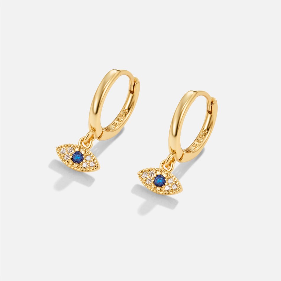 Pendientes Beatriz de ojo turco azul