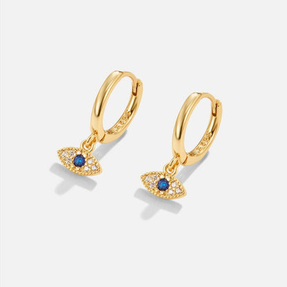 Pendientes Beatriz de ojo turco azul