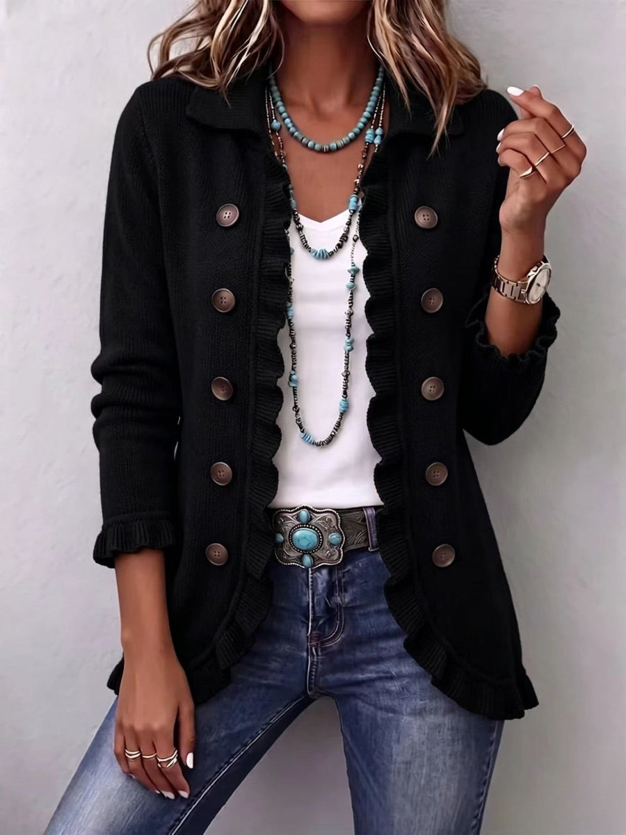 Chaqueta Zaida en negro, vista frontal