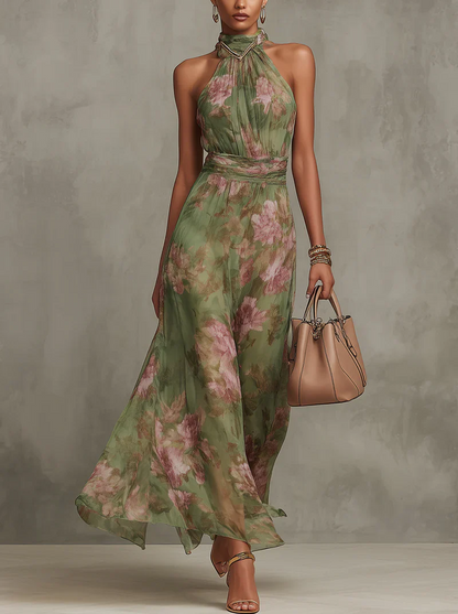 Vestido Elara | Vestido Largo Elegante de Verano con Estampado Floral