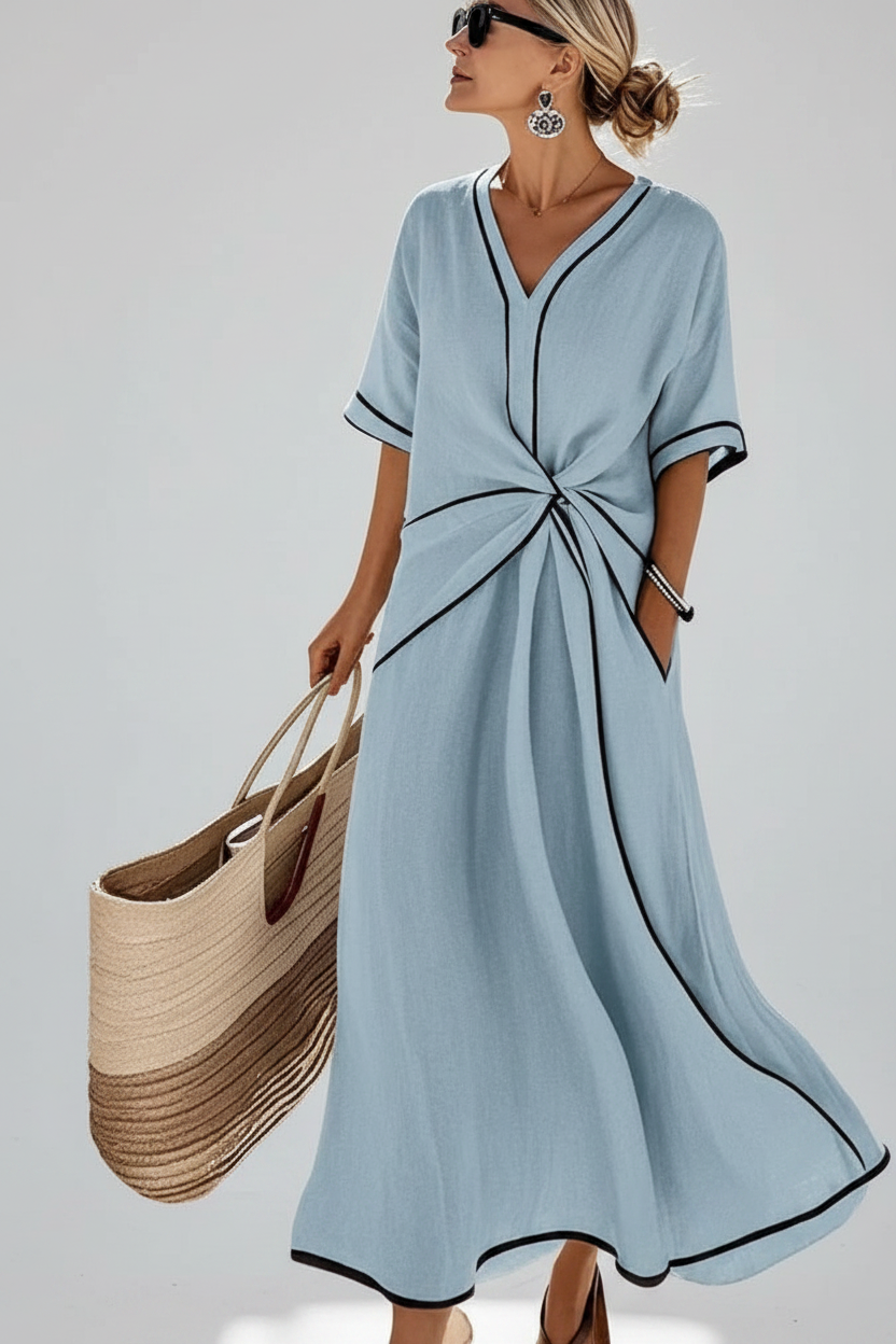 Carla | Vestido largo elegante de verano de corte fluido