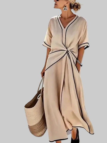 Carla | Vestido largo elegante de verano de corte fluido