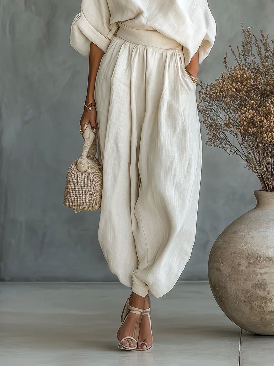 Conjunto Alba | top de hombros descubiertos y pantalón