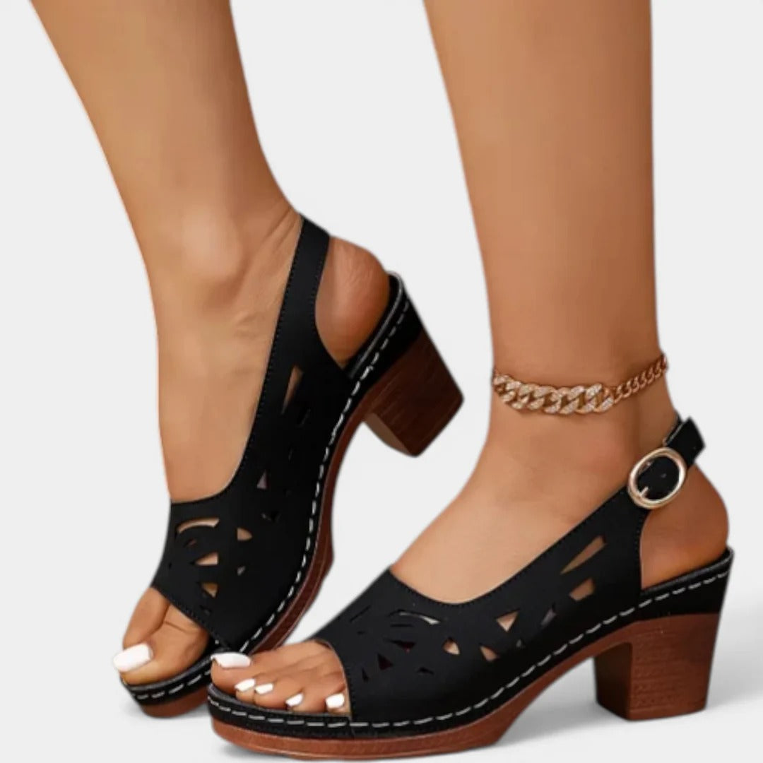 Liora | Sandalias de tacón cómodo con soporte ortopédico