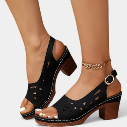 Sandalias Liora | Sandalias de Tacón Cómodo con Soporte Ortopédico