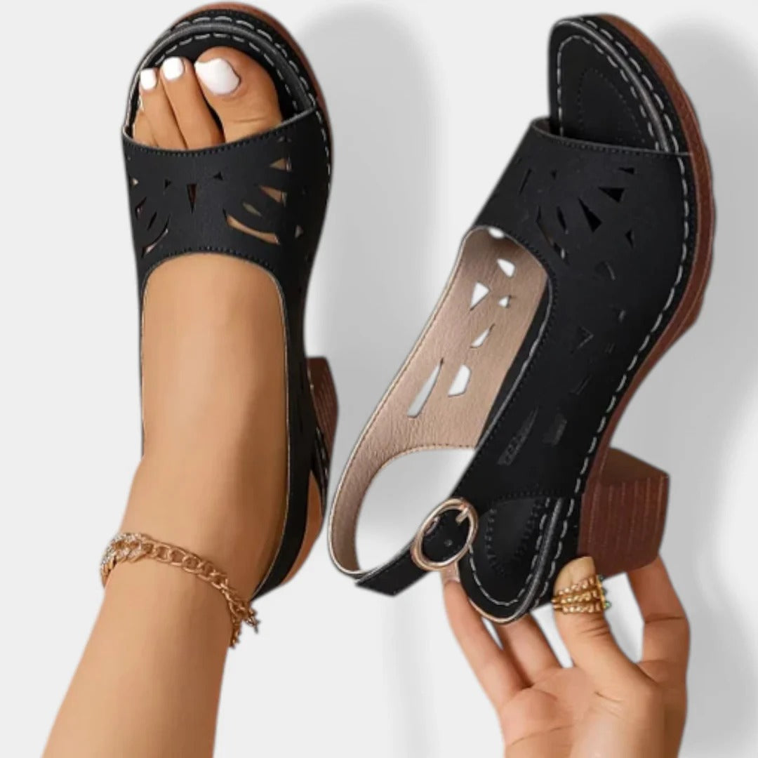 Liora | Sandalias de tacón cómodo con soporte ortopédico