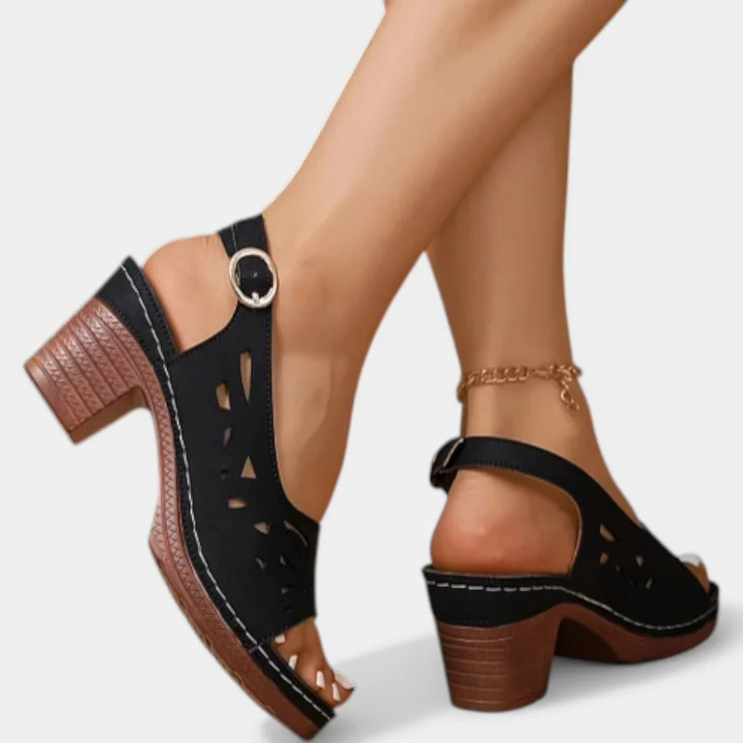 Liora | Sandalias de tacón cómodo con soporte ortopédico