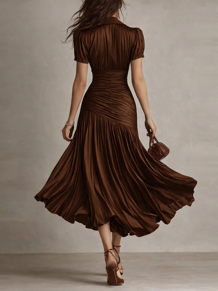 Vestido Midi Emma | vestido de satén a rayas