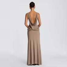 Vestido Largo Audelia | Vestido Escote Barco