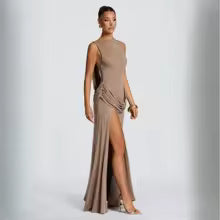 Vestido Largo Audelia | Vestido Escote Barco
