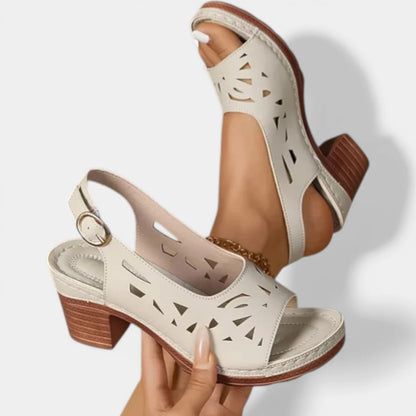 Sandalias Liora | Sandalias de Tacón Cómodo con Soporte Ortopédico