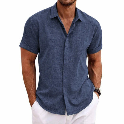 Camisa Riviera | Camisa de Lino Manga Corta Hombre