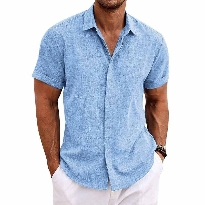Camisa Riviera | Camisa de lino manga corta hombre