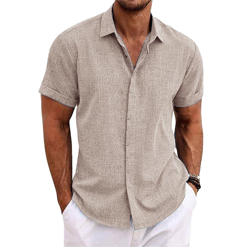 Camisa Riviera | Camisa de lino manga corta hombre