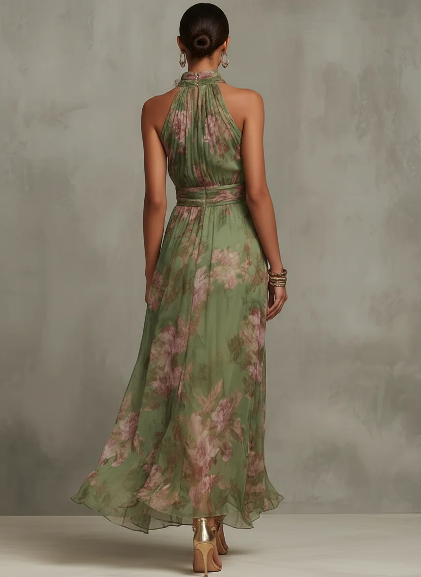 Elara | Vestido largo elegante de verano con estampado floral