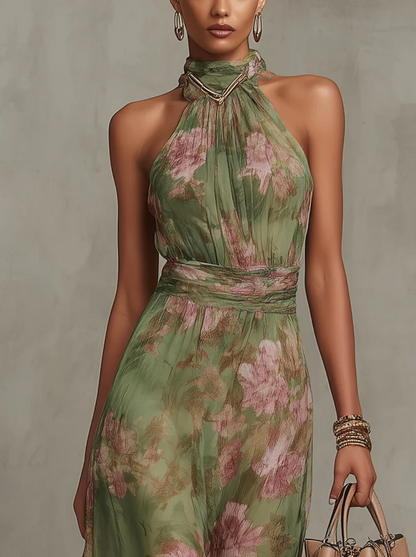 Vestido Elara | Vestido Largo Elegante de Verano con Estampado Floral