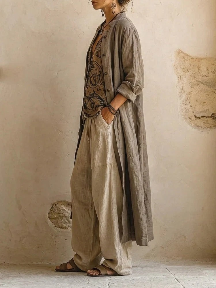 Conjunto Julia | Conjunto bohemio de Blusa, Túnica y Pantalón