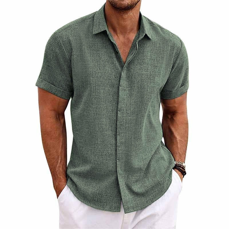 Camisa Riviera | Camisa de lino manga corta hombre